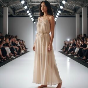 ❤️ Ambiance Maxi Grecian Flowy Sheer Column Dress